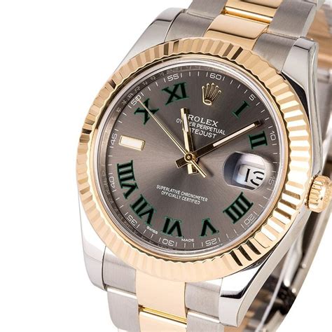 two tone green roman rolex|Rolex datejust 36 gold.